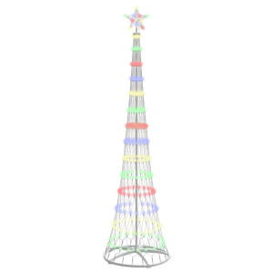 Árbol de Navidad LED Multicolor 138.5 x 138.5 x 399 cm Metal H