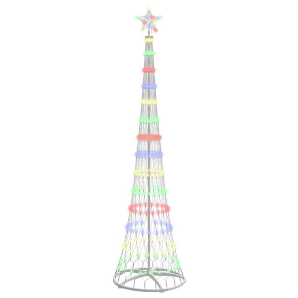 Árbol de Navidad LED Multicolor 138.5 x 138.5 x 399 cm Metal M 2