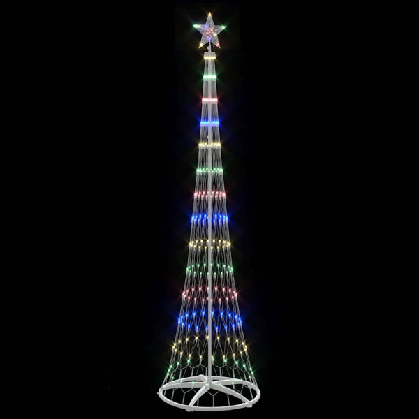 Árbol de Navidad LED Multicolor 138.5 x 138.5 x 399 cm Metal M 4