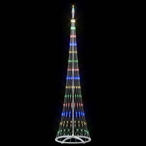 Árbol de Navidad LED Multicolor 138.5 x 138.5 x 399 cm Metal M 5