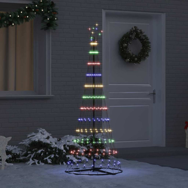 Árbol de Navidad LED Multicolor 138.5 x 138.5 x 399 cm Metal D