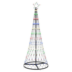 Árbol de Navidad LED Multicolor 138.5 x 138.5 x 399 cm Metal H