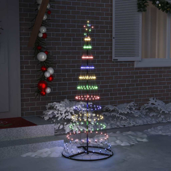 Árbol de Navidad LED Multicolor 138.5 x 138.5 x 399 cm Metal M 3