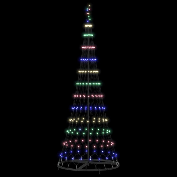 Árbol de Navidad LED Multicolor 138.5 x 138.5 x 399 cm Metal M 5