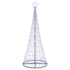 Árbol de Navidad LED Azul 138.5 x 138.5 x 399 cm Metal H