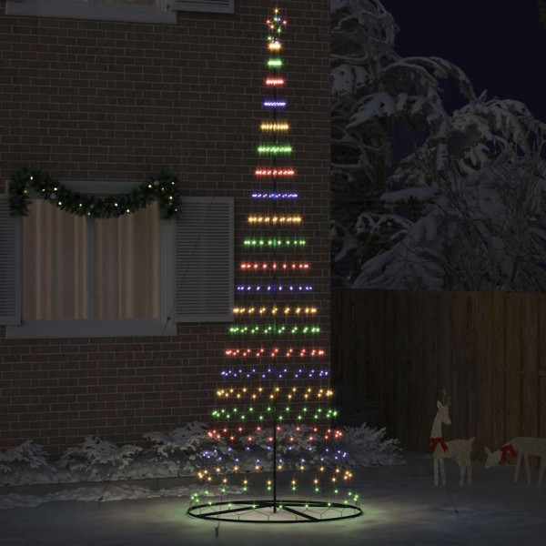 Árbol de Navidad LED Multicolor 138.5 x 138.5 x 399 cm Metal D