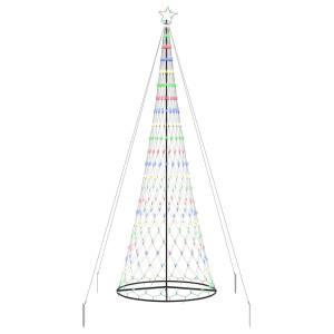 Árbol de Navidad LED Multicolor 138.5 x 138.5 x 399 cm Metal H