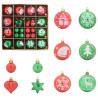 Juego de Esferas de Navidad 40 pcs Rojo y Verde 2