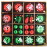 Juego de Esferas de Navidad 40 pcs Rojo y Verde 3