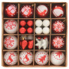 Juego de Esferas de Navidad 40 pcs Rojo y 3