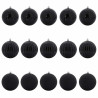 Juego de Esferas de Navidad 15 pcs Negro 2