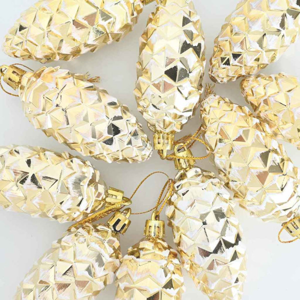 Decoración para Árbol de Navidad 40 pcs Dorado M 5