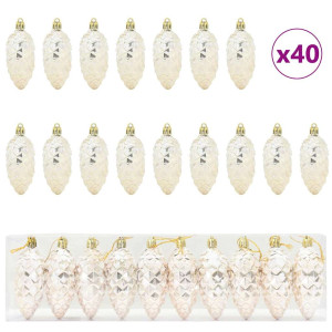 Decoración para Árbol de Navidad 40 pcs champán H
