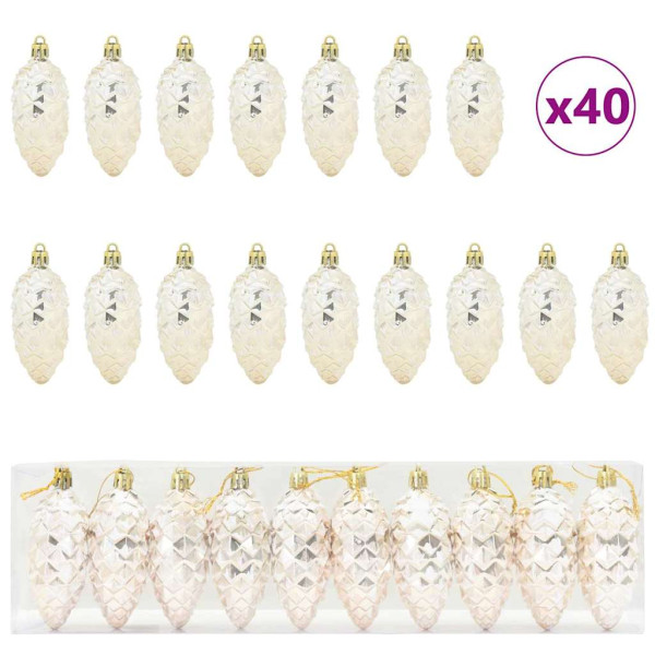 Decoración para Árbol de Navidad 40 pcs champán M 2