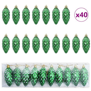 Decoración para Árbol de Navidad 40 pcs Verde H