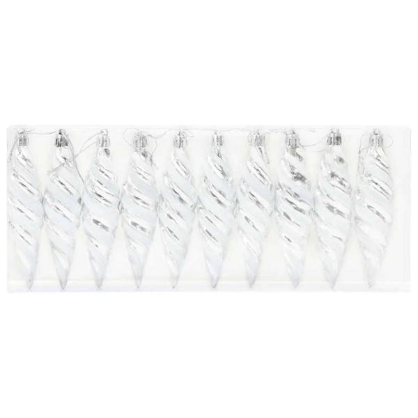 Decoración para Árbol de Navidad 40 pcs Plateado M 3