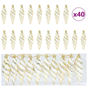 Decoración para Árbol de Navidad 40 pcs Dorado H