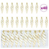 Decoración para Árbol de Navidad 40 pcs Dorado 2