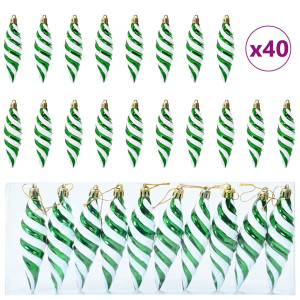 Decoración para Árbol de Navidad 40 pcs Verde H