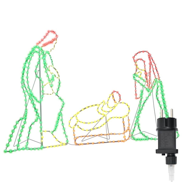 Escena Navideña Iluminada Multicolor 112 x 72 cm PVC M 2