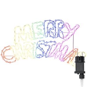 Cartel de Navidad con 240 LED Multicolor 100 x 50 cm PVC H