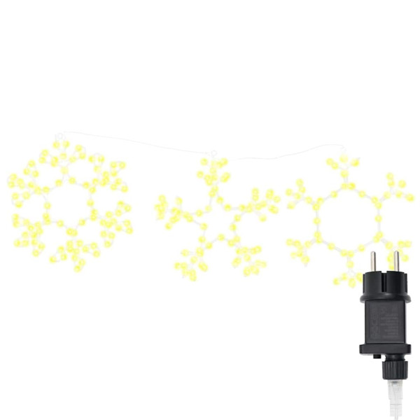 Copos de nieve navideños con 252 LED Cálido 45 x 38 cm PVC M 2