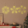 Copos de nieve navideños con 252 LED Cálido 45 x 38 cm PVC 3