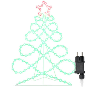 Luz en forma de árbol de Navidad Multicolor 80 x 56 cm PVC H