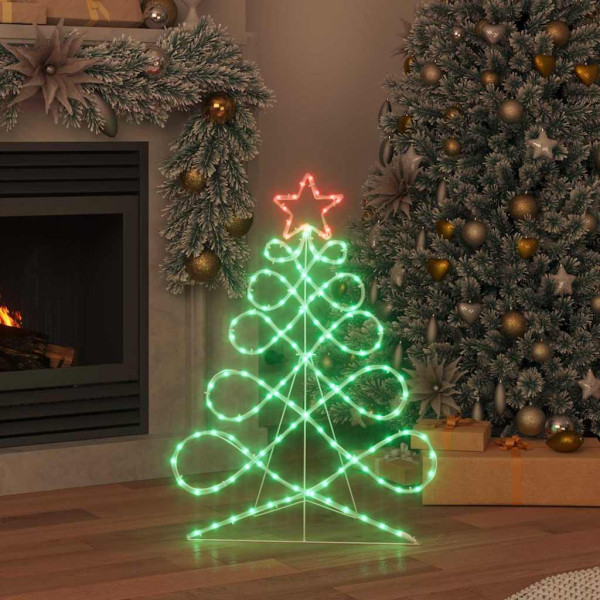 Luz en forma de árbol de Navidad Multicolor 80 x 56 cm PVC M 3