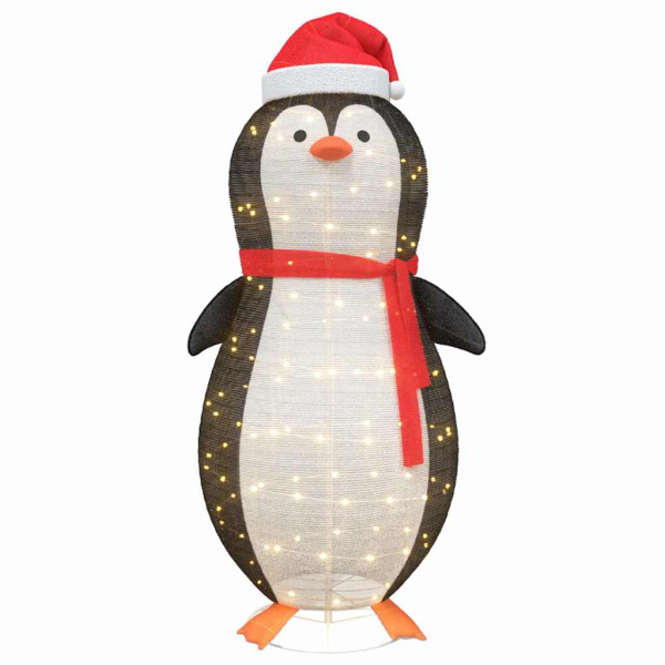 Figura de pingüino de nieve Blanco cálido 78 x 88 x 180 cm tela M 2
