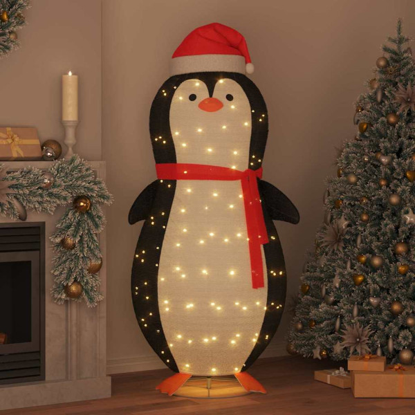Figura de pingüino de nieve Blanco cálido 78 x 88 x 180 cm tela M 3