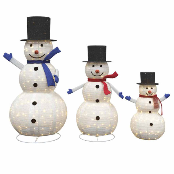 Familia de Muñecos de Nieve Navideños 3 pcs Cálido M 2