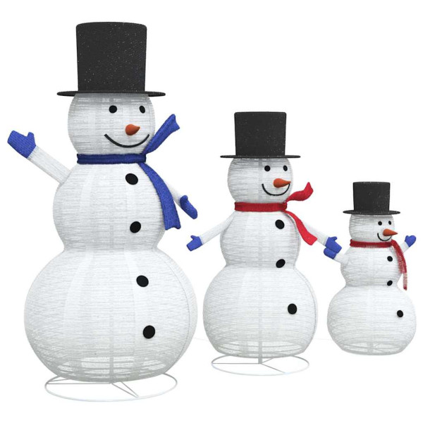 Familia de Muñecos de Nieve Navideños 3 pcs Cálido M 4