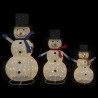 Familia de Muñecos de Nieve Navideños 3 pcs Cálido 5