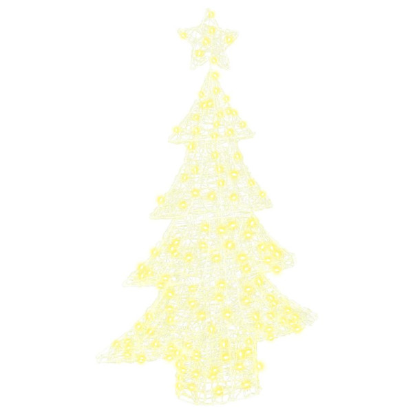 Árbol de Navidad con 100 LED cálido 120 cm Acrílico D