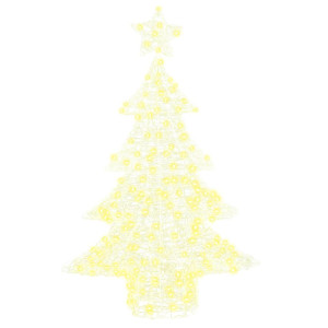 Árbol de Navidad con 100 LED cálido 120 cm Acrílico H