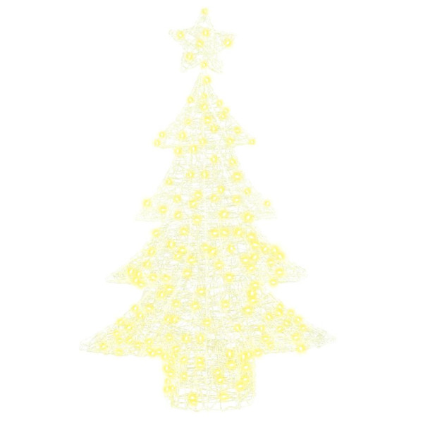 Árbol de Navidad con 100 LED cálido 120 cm Acrílico M 2