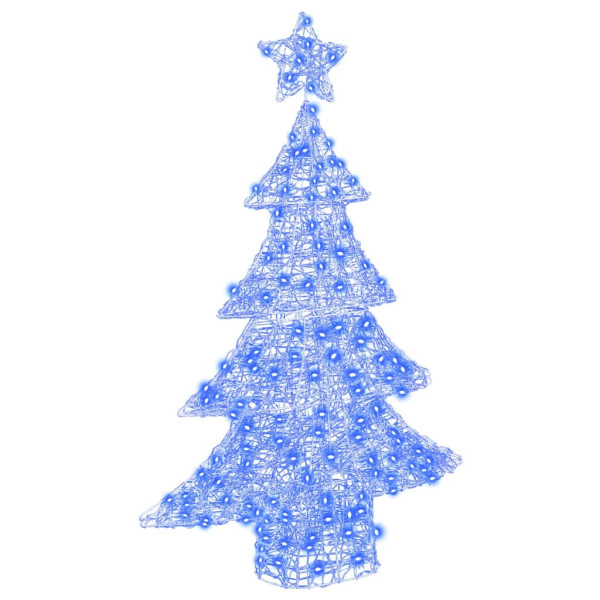 Árbol de Navidad con 100 LED Azul 120 cm Acrílico D