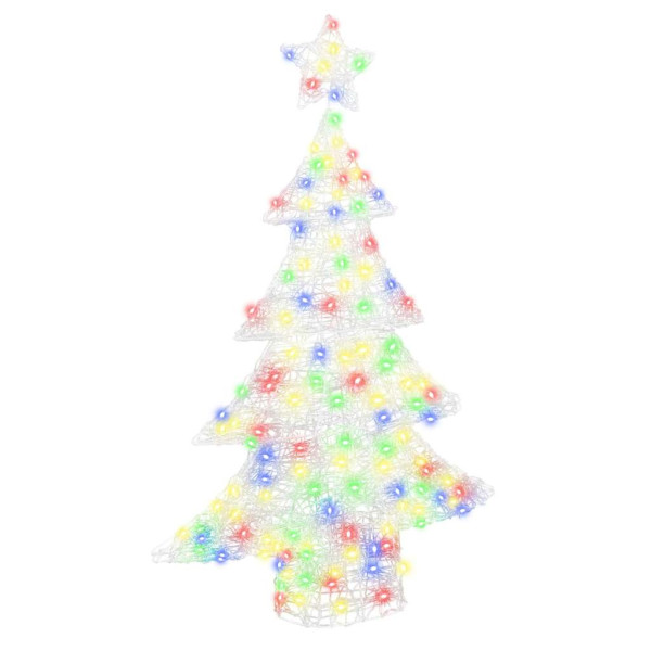 Árbol de Navidad con 100 LED Multicolor 120 cm Acrílico D