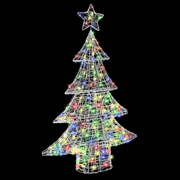 Árbol de Navidad con 100 LED Multicolor 120 cm Acrílico M 3