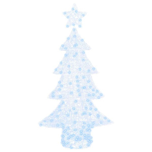 Árbol de Navidad con 160 LED frío 150 cm Acrílico H