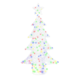 Árbol de Navidad con 160 LED Multicolor 150 cm Acrílico H