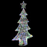 Árbol de Navidad con 160 LED Multicolor 150 cm Acrílico 3