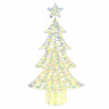 Árbol de Navidad con 160 LED cálido 150 cm PET 2