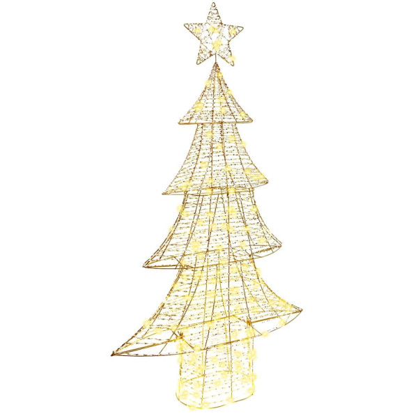Árbol de Navidad con 160 LED cálido 150 cm PET D