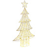 Árbol de Navidad con 160 LED cálido 150 cm PET 1