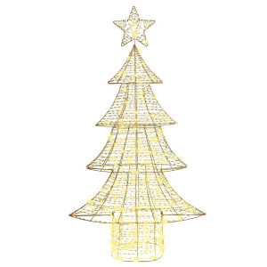 Árbol de Navidad con 160 LED cálido 150 cm PET H