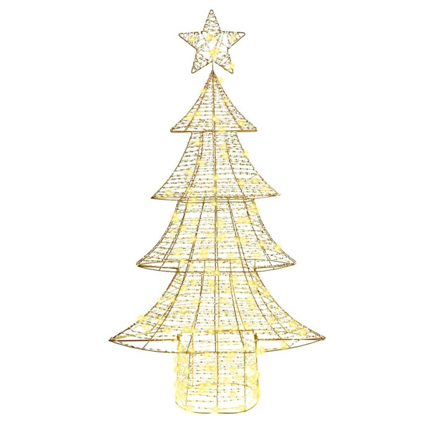 Árbol de Navidad con 160 LED cálido 150 cm PET M 2