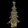Árbol de Navidad con 160 LED cálido 150 cm PET 3
