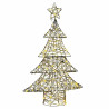 Árbol de Navidad con 120 LED cálido 120 cm Ratán 1